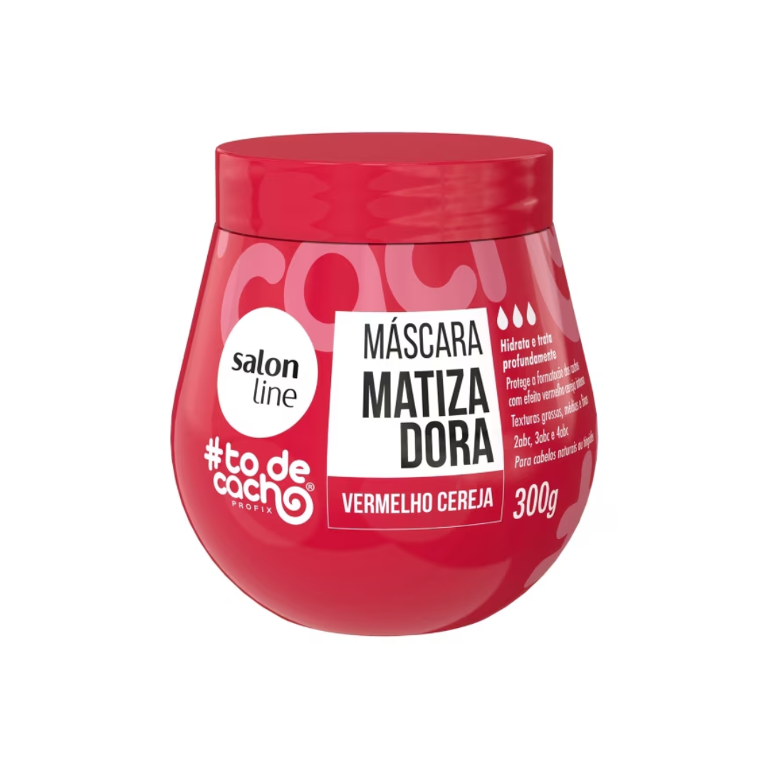 Máscara Salon Line Matizadora Todecacho Vermelho Cereja 300g