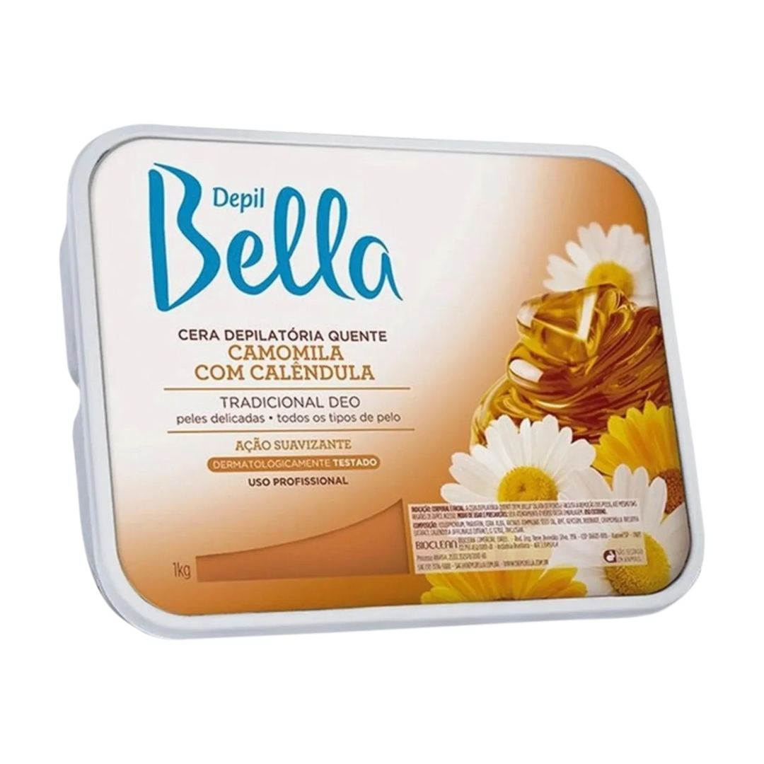 Cera Quente em Barra Depil Bella Camomila e Calêndula 1Kg