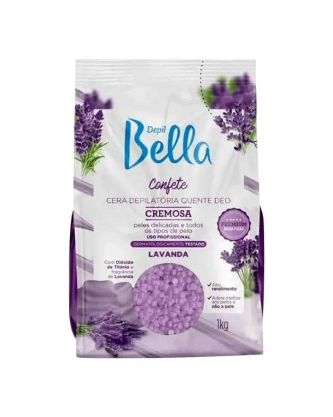 Cera Depilatória Depil Bella Confete Lavanda 1kg
