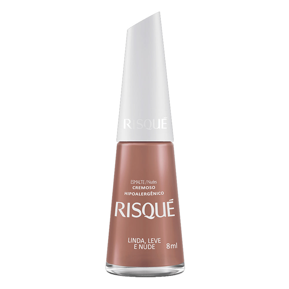 Esmalte Cremoso Risqué Nudes Linda, Leve e Nude 8ml