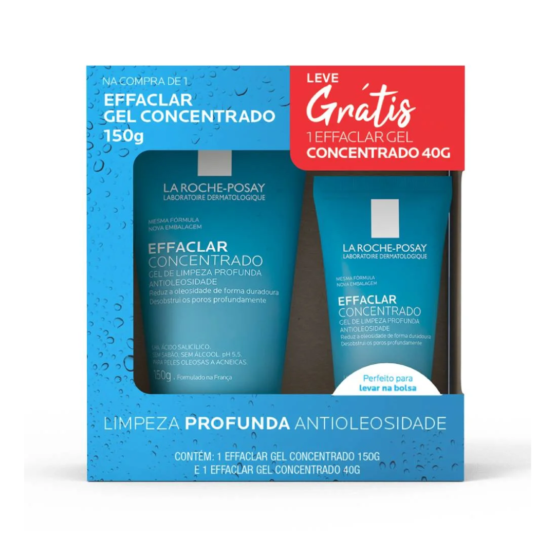 Kit Gel De Limpeza Concentrado La Roche Posay Effaclar 150g + 40g