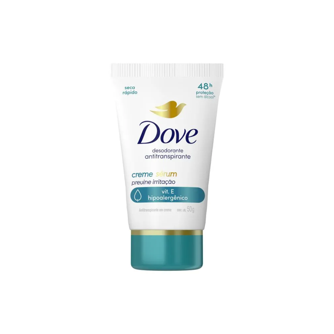 Desodorante Antitranspirante Dove Creme Serum Previne Irritação 50g