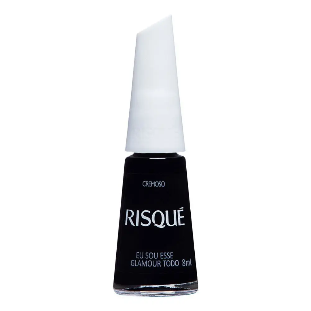 Esmalte Risqué Preto Cremoso Eu Sou Esse Glamour Todo