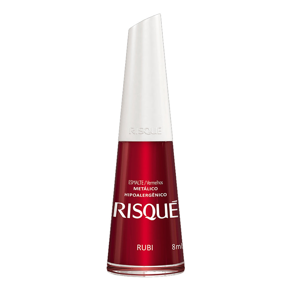 Esmalte Metálico Risqué Vermelhos Rubi 8ml