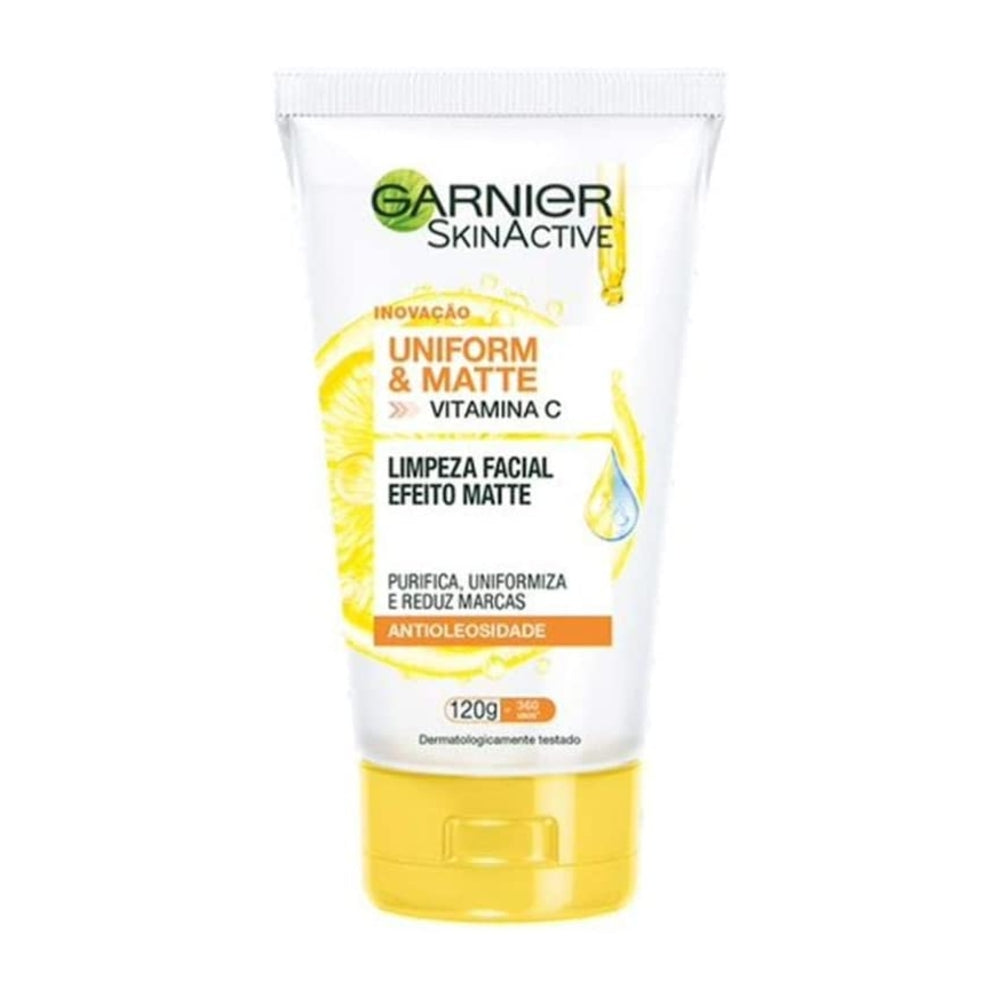 Sabonete Líquido Facial Garnier Uniform & Matte Antioleosidade 120g