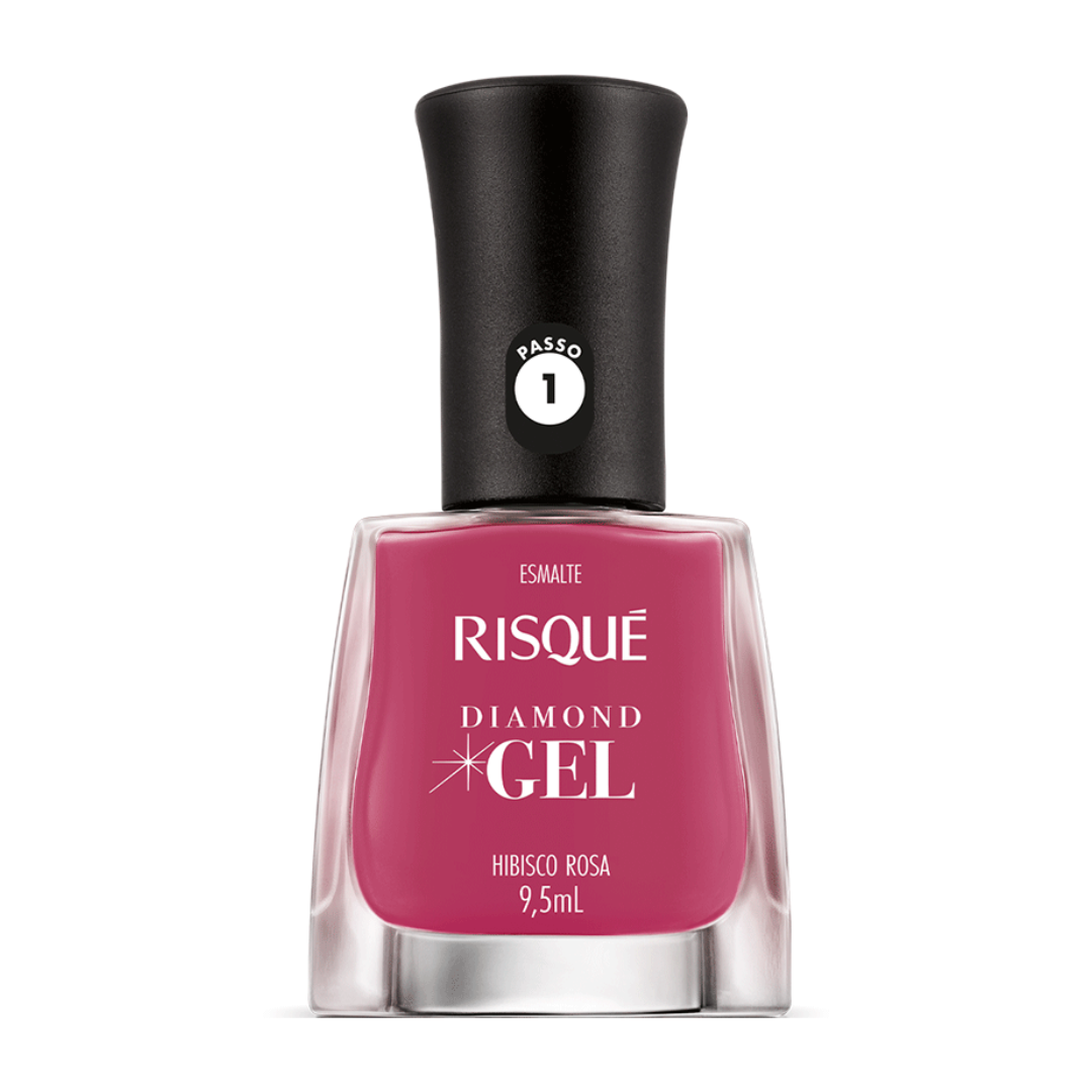 Esmalte Risqué Diamond Gel Hibisco Rosa 9,5ml